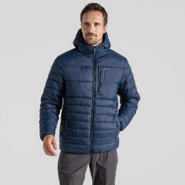 Mens Insulated Jackets Craghoppers Compresslite VIII Hooded Jacket Blue Navy Howlite Blue Mens Insulated Jackets Craghoppers Compresslite VIII Hooded Jacket Blue Navy Howlite Blue