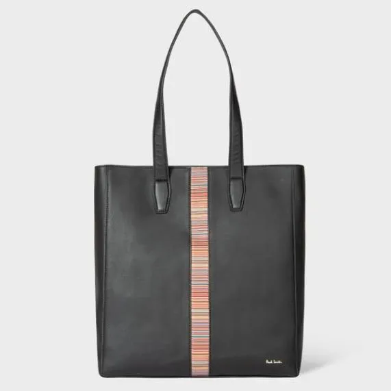 Mens Leather 039Signature Stripe039 Tote Bag Paul Smith Bags