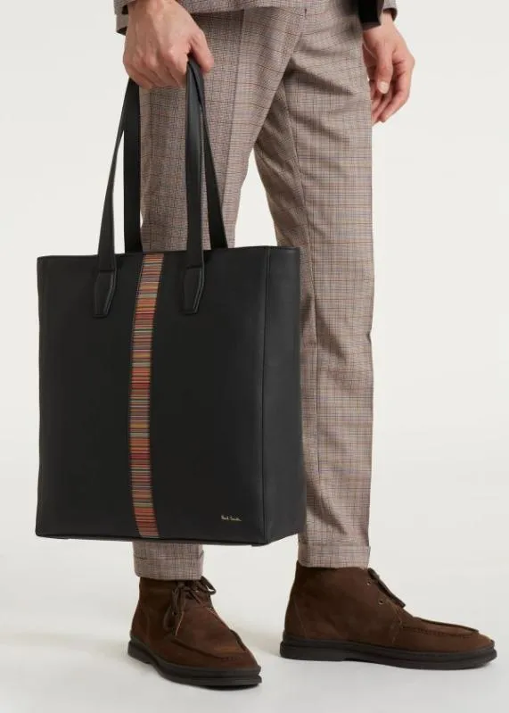 Mens Leather 039Signature Stripe039 Tote Bag Paul Smith Bags Mens Leather 039Signature Stripe039 Tote Bag Paul Smith Bags