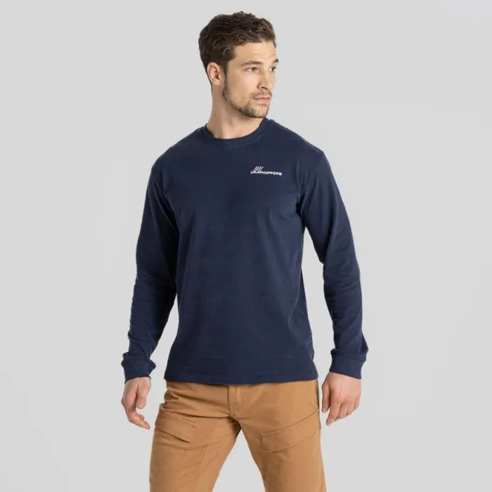 Mens Long Sleeve Craghoppers Dillisk Long Sleeved Top Blue Navy