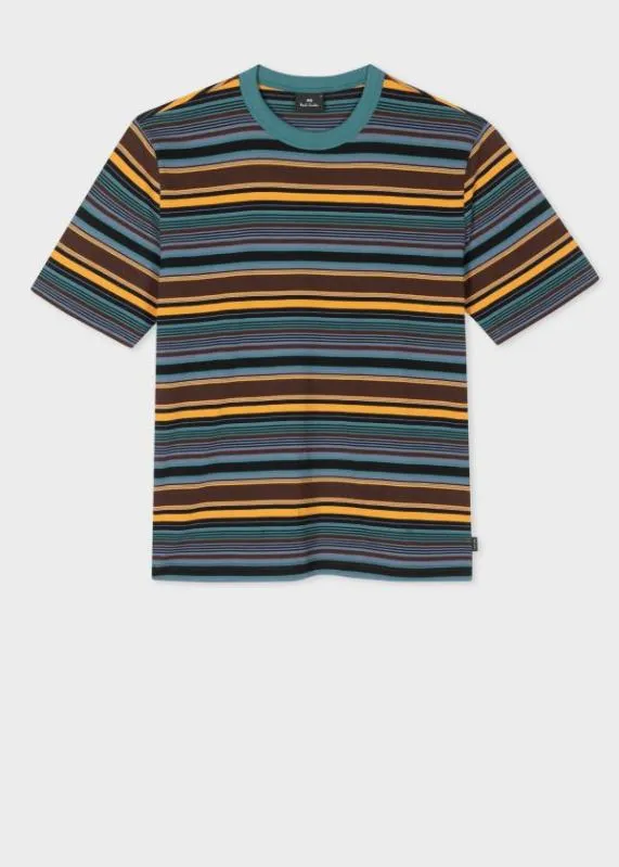 Mens Organic Cotton Stripe TShirt Paul Smith TShirts
