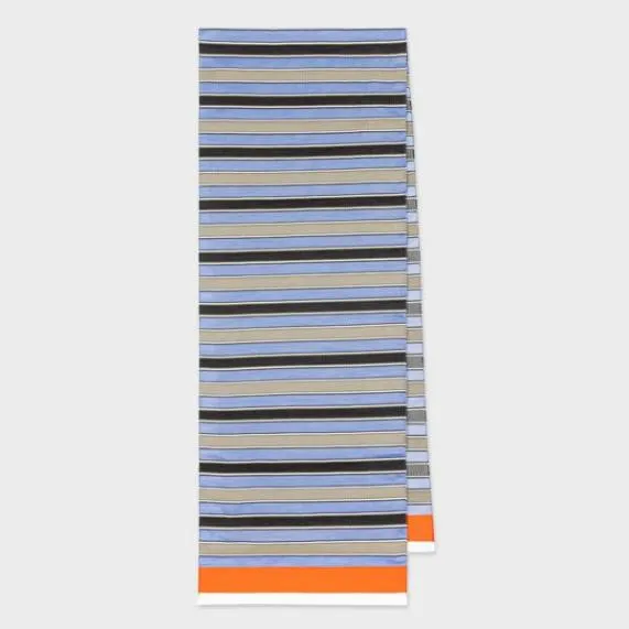 Mens Stripe Silk Blend Scarf Paul Smith Scarves Mens Stripe Silk Blend Scarf Paul Smith Scarves