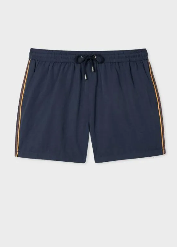 Mens Swim Shorts With 039Artist Stripe039 Trim Paul Smith Swimwear