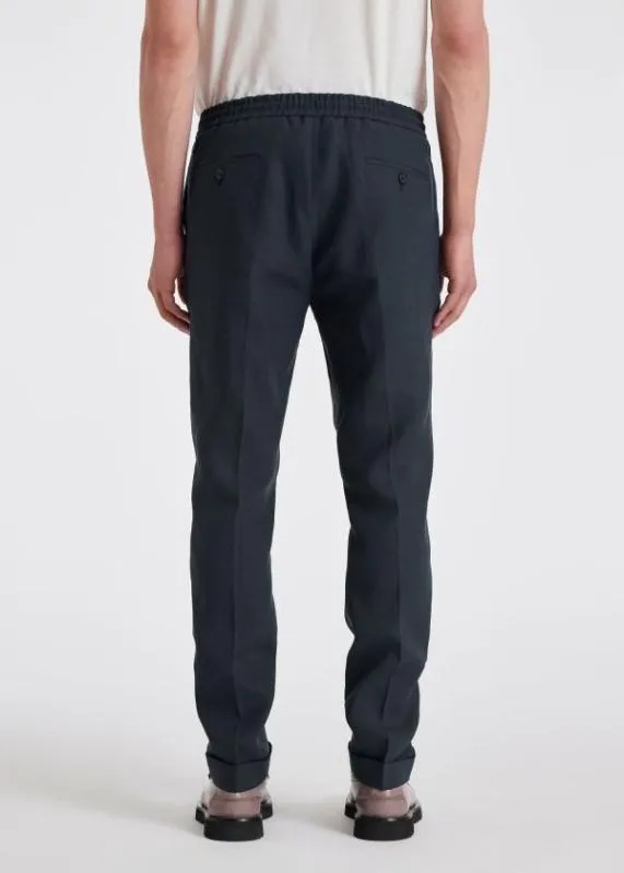 Mens TailoredFit Linen SuitTailoredFit Linen PatchPocket Unconstructed BlazerSlimFit Linen DrawstringWaist Pants Paul Smith Suits