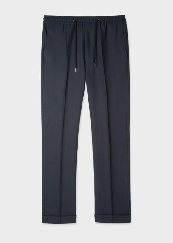 Mens TailoredFit Linen SuitTailoredFit Linen PatchPocket Unconstructed BlazerSlimFit Linen DrawstringWaist Pants Paul Smith Suits