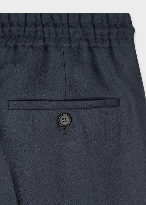 Mens TailoredFit Linen SuitTailoredFit Linen PatchPocket Unconstructed BlazerSlimFit Linen DrawstringWaist Pants Paul Smith Suits