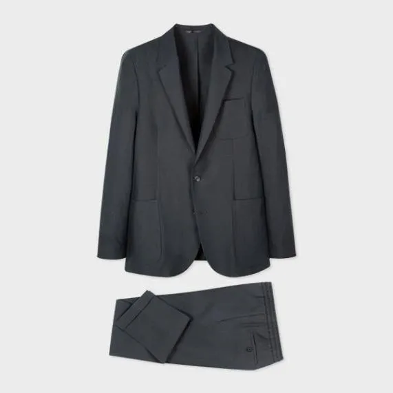 Mens TailoredFit Linen SuitTailoredFit Linen PatchPocket Unconstructed BlazerSlimFit Linen DrawstringWaist Pants Paul Smith Suits