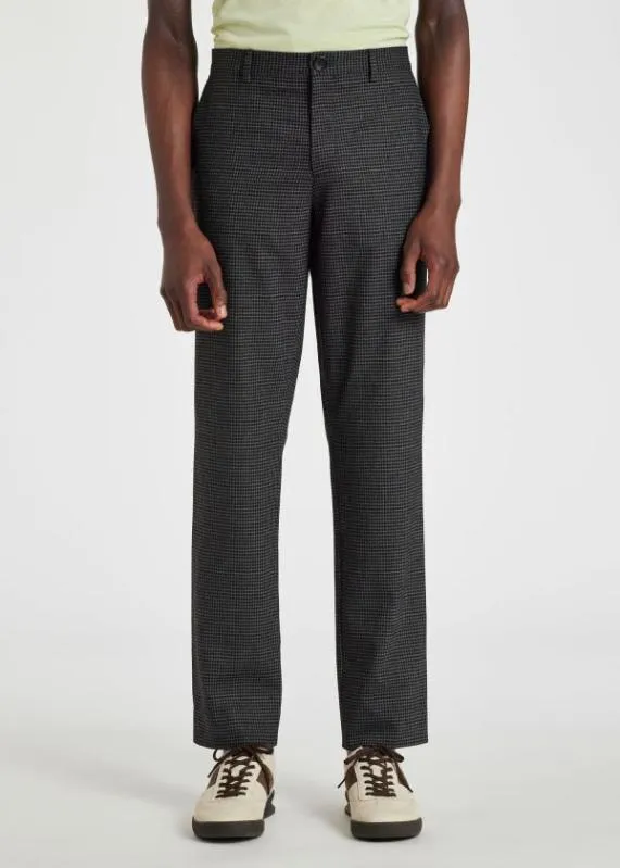 Mens WoolBlend Check Chinos Paul Smith Pants Mens WoolBlend Check Chinos Paul Smith Pants