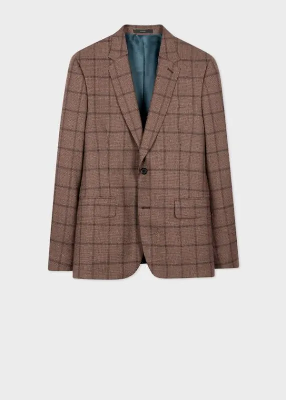 Mens Wool Check TwoButton Blazer Paul Smith Blazers