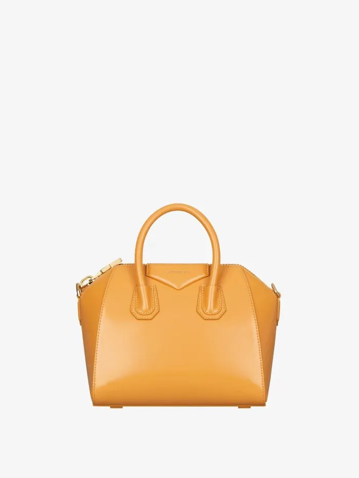 Mini Antigona Bag In Box Leather Blush Orange Women Givenchy Crossbody Bags