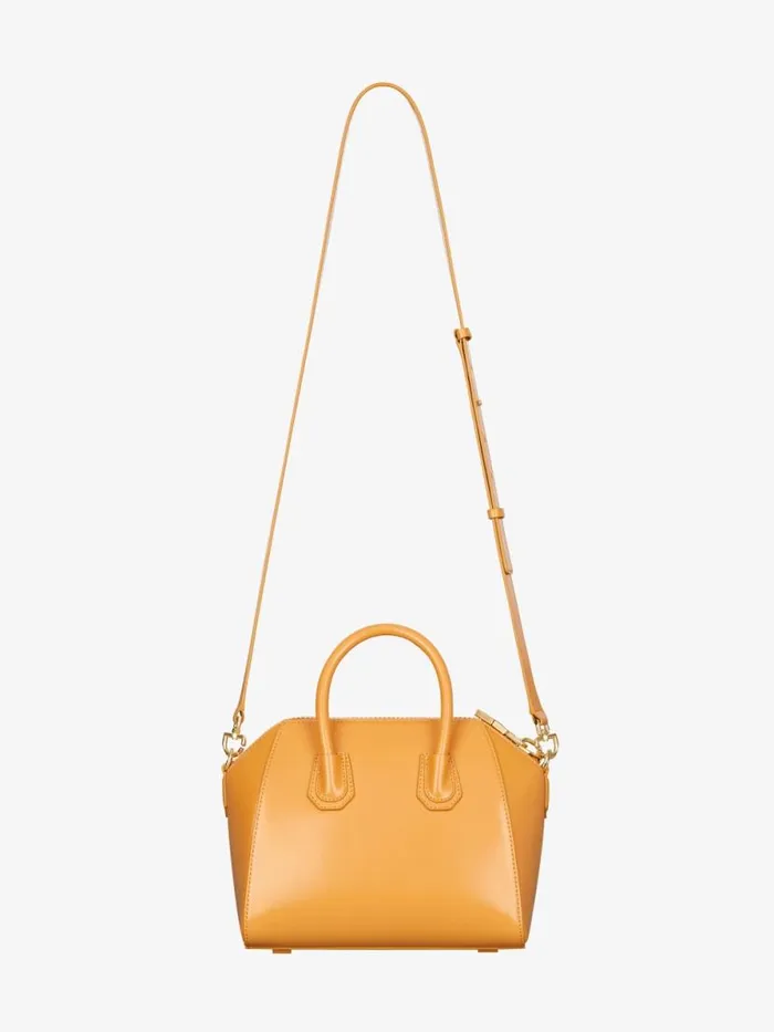 Mini Antigona Bag In Box Leather Blush Orange Women Givenchy Crossbody Bags