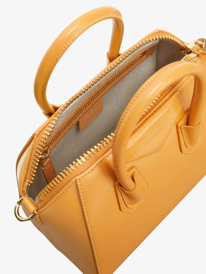 Mini Antigona Bag In Box Leather Blush Orange Women Givenchy Crossbody Bags