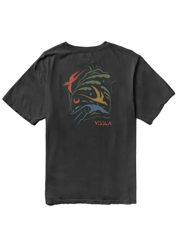 Miyashiro Swell Seekers Organic Tee Phantom Men Vissla Tees