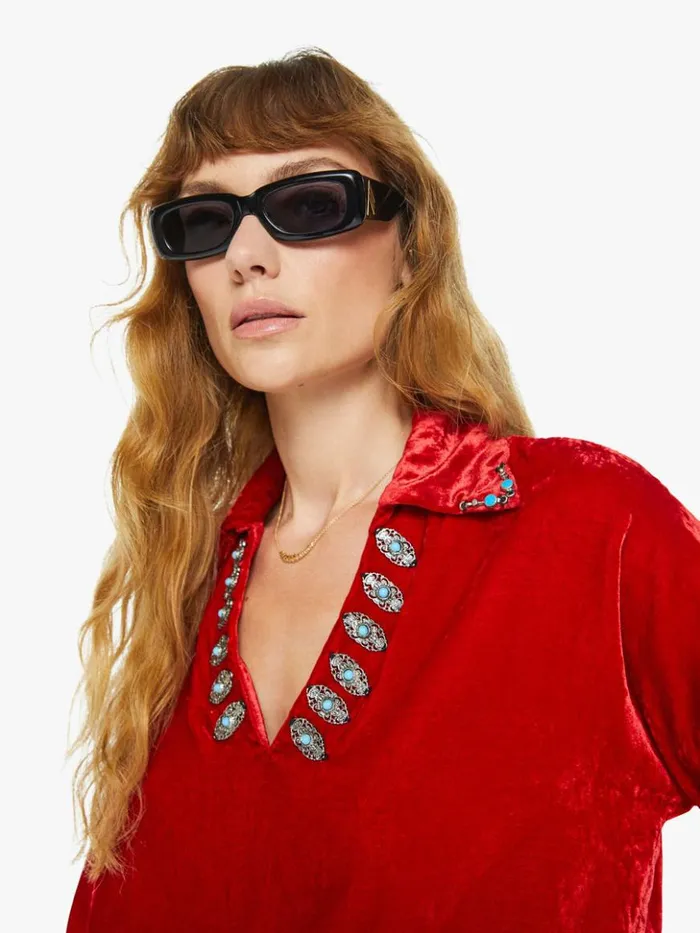 Mother Denim Dylan Velvet Tunic Ruby 8211 Women Mother Denim Dylan Velvet Tunic Ruby 8211 Women