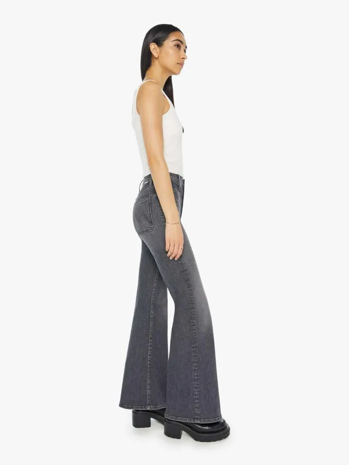 Mother Denim Flare The Patch Pocket Twister Sneak Wash Up In Smoke 8211 Women