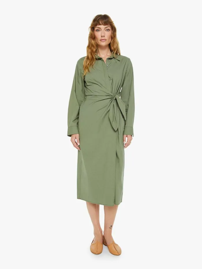 Mother Denim Mccallister Dress Army Green 8211 Women