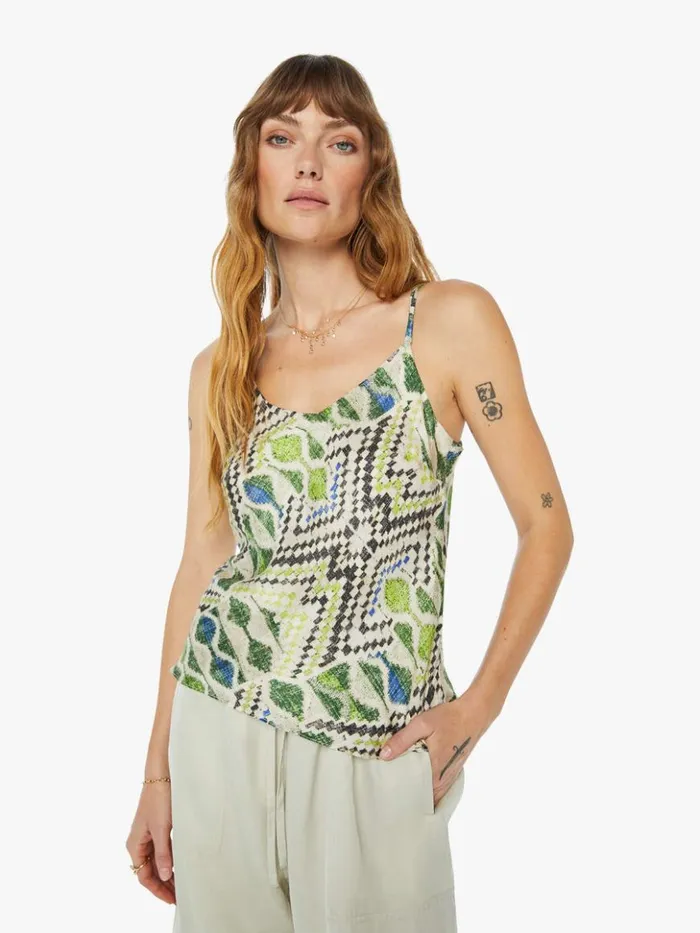 Mother Denim Nuria Slip Top Green Vision 8211 Women
