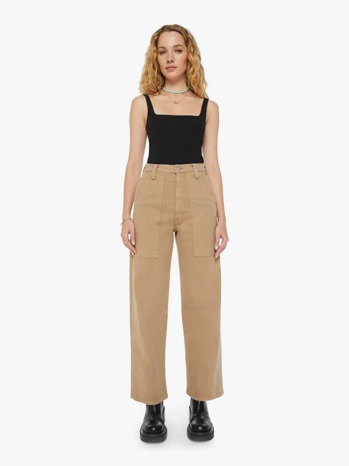 Mother Denim The Quartet Breaker Skimp Wash Dark Khaki 8211 Women