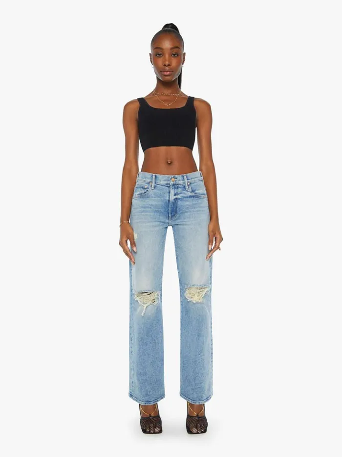 Mother Denim Wide Leg The Mid Rise Maven Sneak Wash Peak A Boo 8211 Women