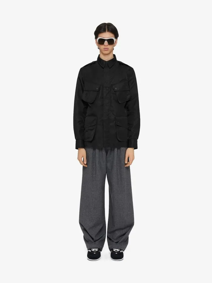 MultiPocket Jacket With 4g Detail Black Men Givenchy Coats and Jackets