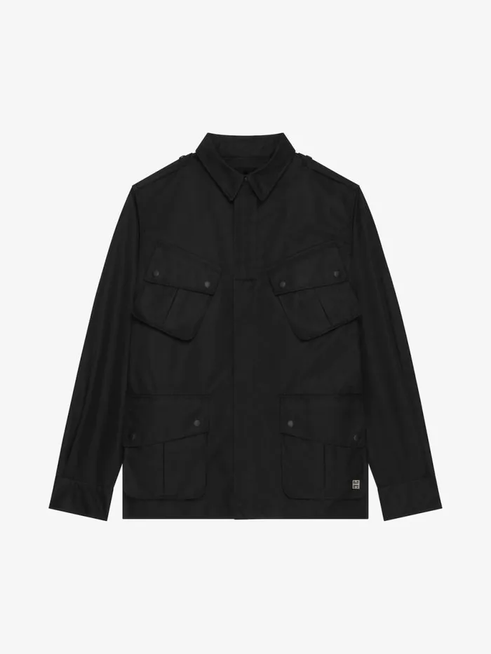MultiPocket Jacket With 4g Detail Black Men Givenchy Coats and Jackets