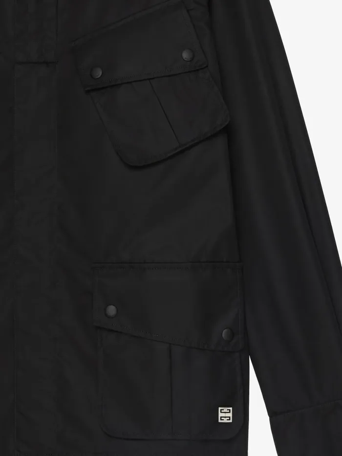 MultiPocket Jacket With 4g Detail Black Men Givenchy Coats and Jackets