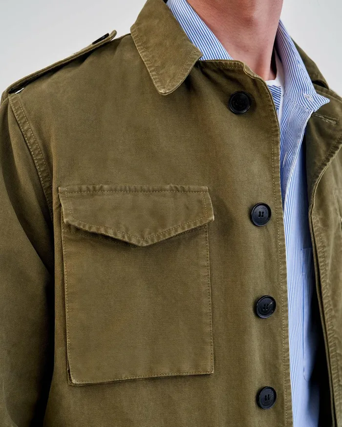 Nili Lotan CHARLIE JACKET Uniform Green Men Jackets and Coats