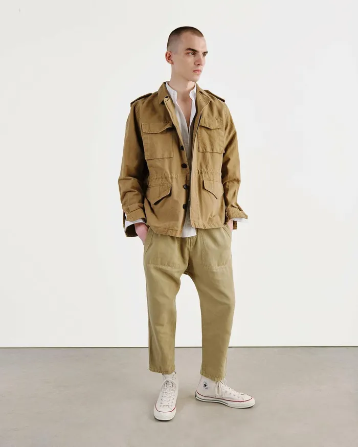 Nili Lotan CHARLIE JACKET Uniform Green Men Jackets and Coats