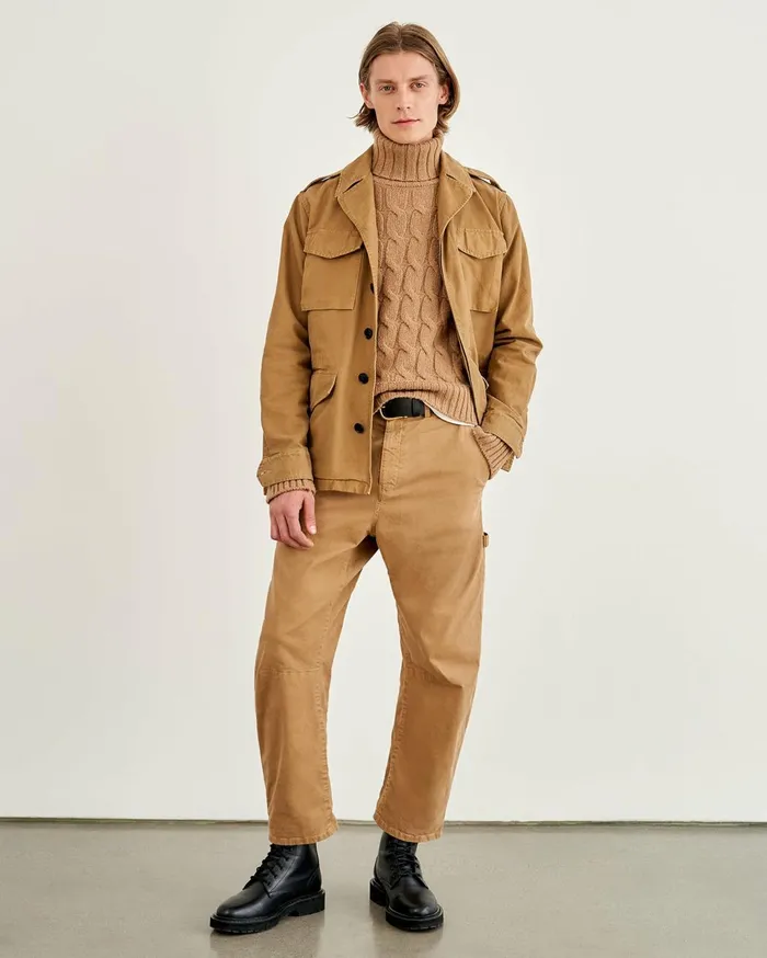 Nili Lotan CHARLIE JACKET Uniform Green Men Jackets and Coats