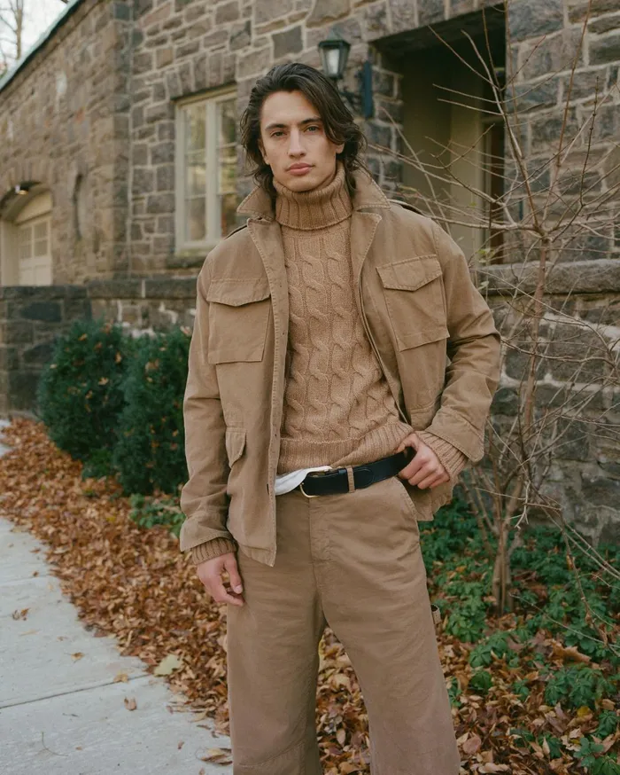 Nili Lotan CHARLIE JACKET Uniform Green Men Jackets and Coats