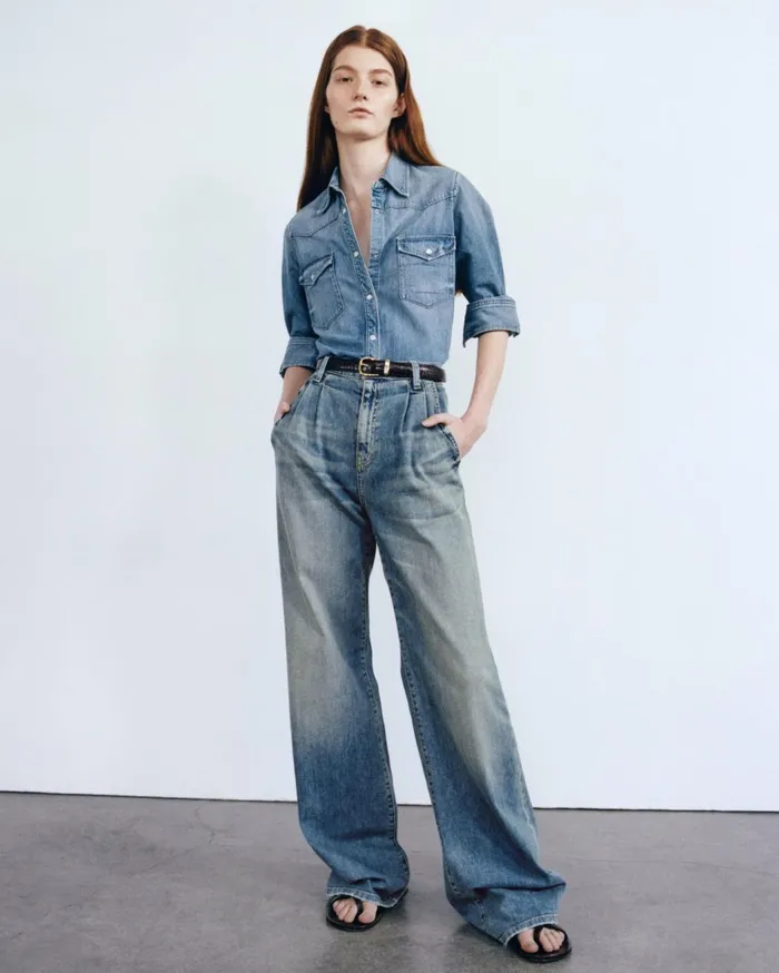 Nili Lotan FLORA JEAN Classic Wash Women Denim