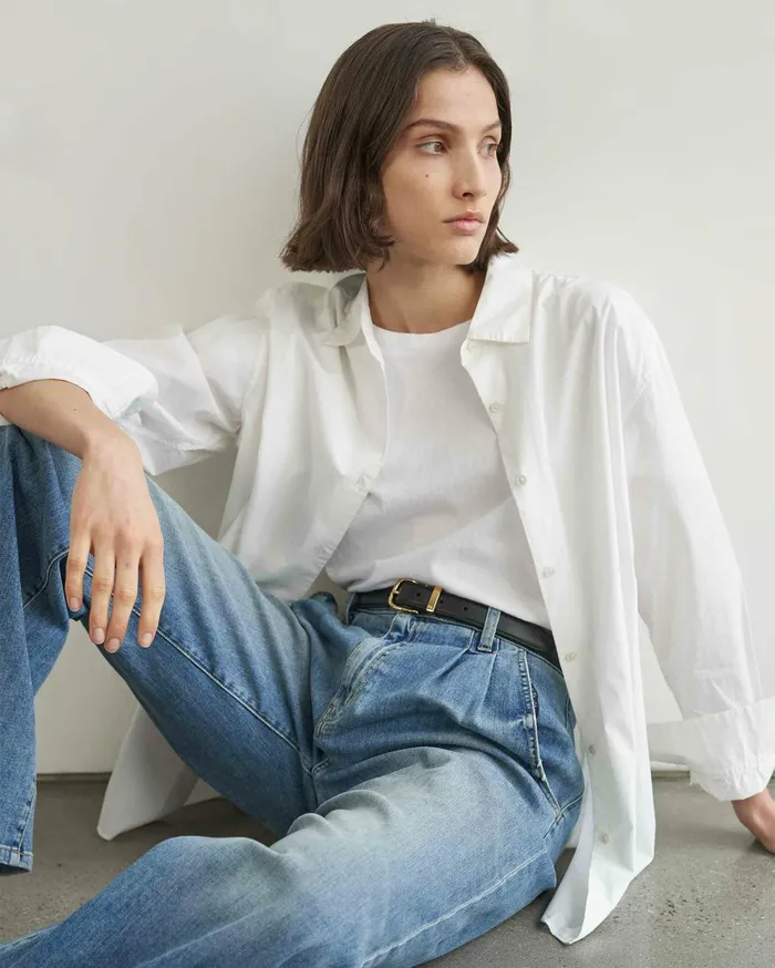 Nili Lotan FLORA JEAN Classic Wash Women Denim