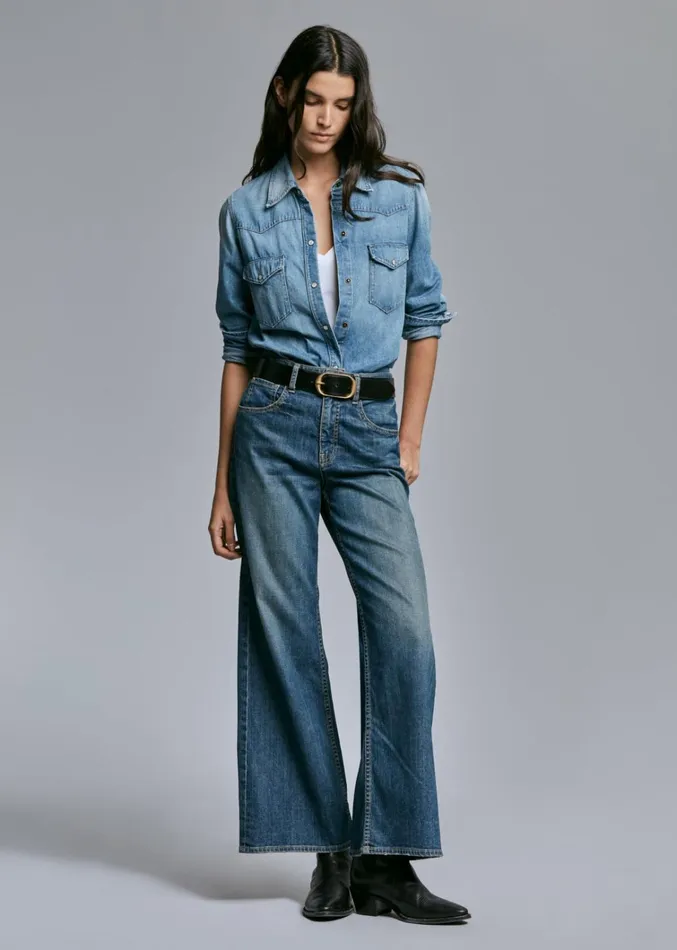 Nili Lotan MARLENE JEAN Classic Wash Women Denim