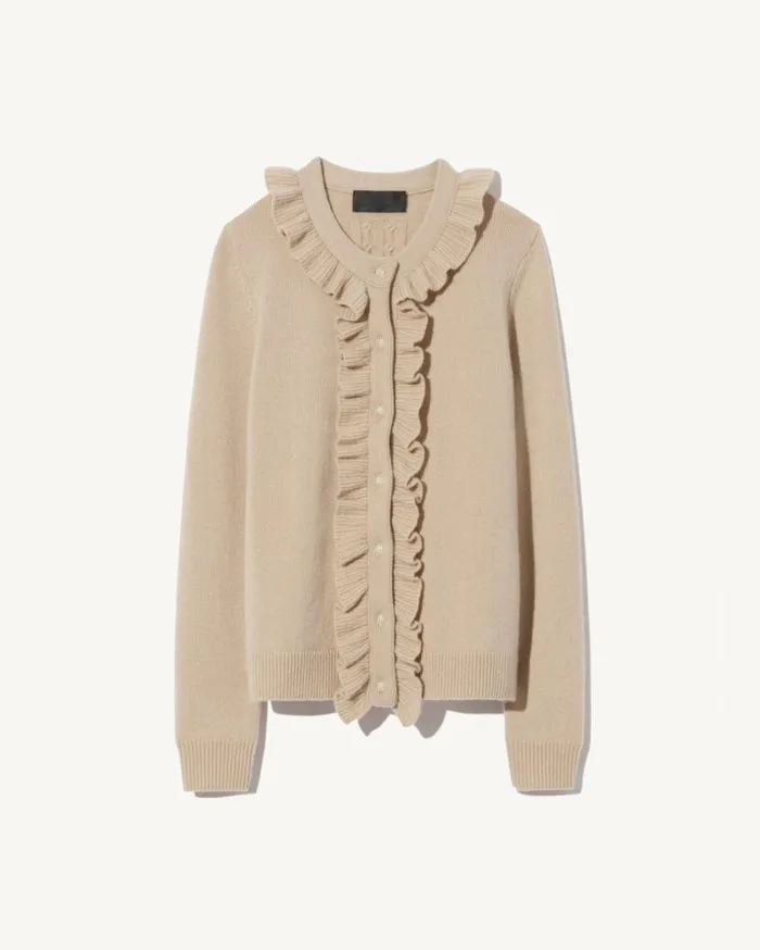Nili Lotan NEAVE CASHMERE CARDIGAN Taupe Women Knits and Sweaters