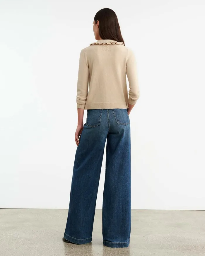 Nili Lotan NEAVE CASHMERE CARDIGAN Taupe Women Knits and Sweaters