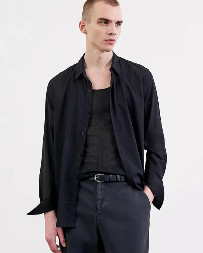 Nili Lotan VITUS SHIRT Black Men Shirts