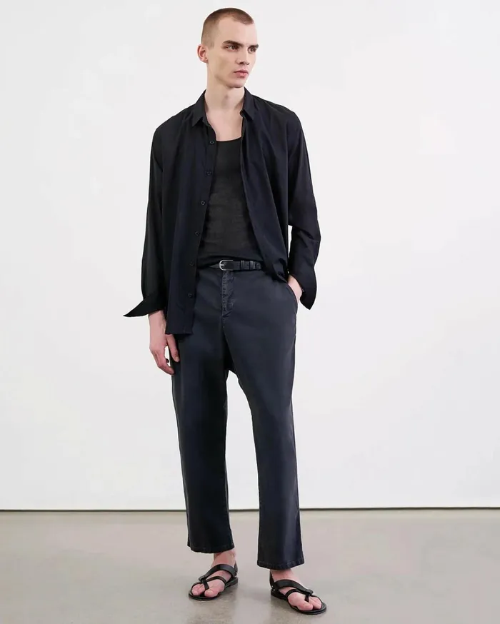 Nili Lotan VITUS SHIRT Black Men Shirts