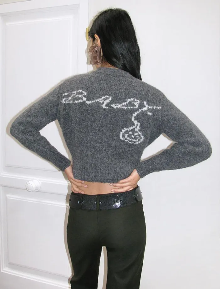 No 1813 Baby Zip Grey Women Paloma Wool Knits