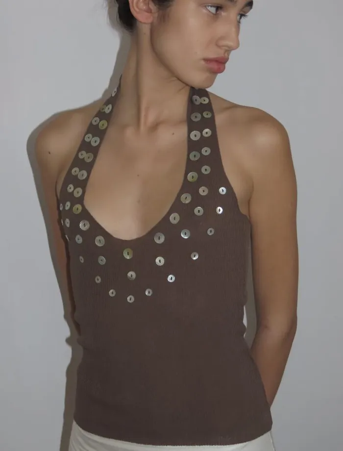 No 1895 Nerium Brown Women Paloma Wool Tops