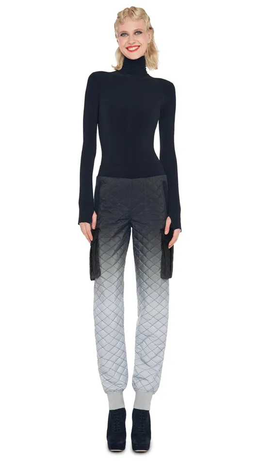 Norma Kamali Bottoms CARGO JOG PANT Blackgrey Ombre 8211 Clothing