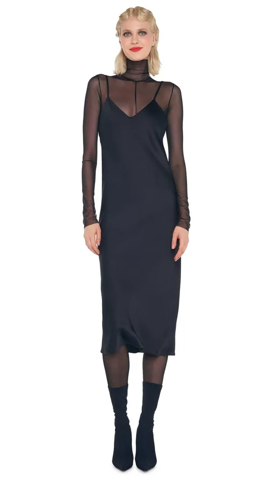 Norma Kamali Dresses BIAS SLIP DRESS Black 8211 Clothing