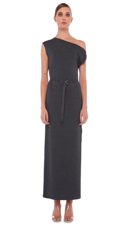 Norma Kamali Dresses DROP SHOULDER GOWN Dark Grey 8211 Clothing