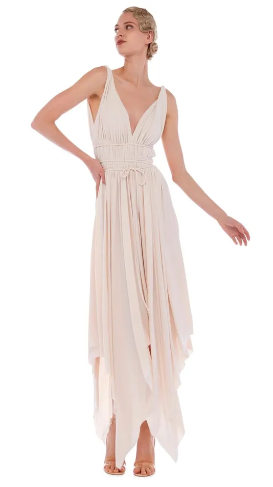 Norma Kamali Dresses GODDESS DRESS Bone 8211 Clothing
