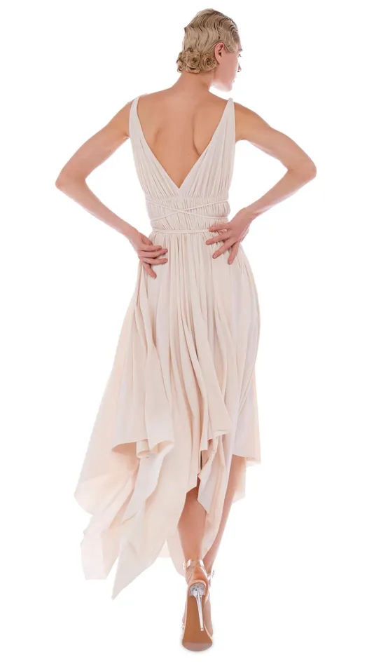 Norma Kamali Dresses GODDESS DRESS Bone 8211 Clothing