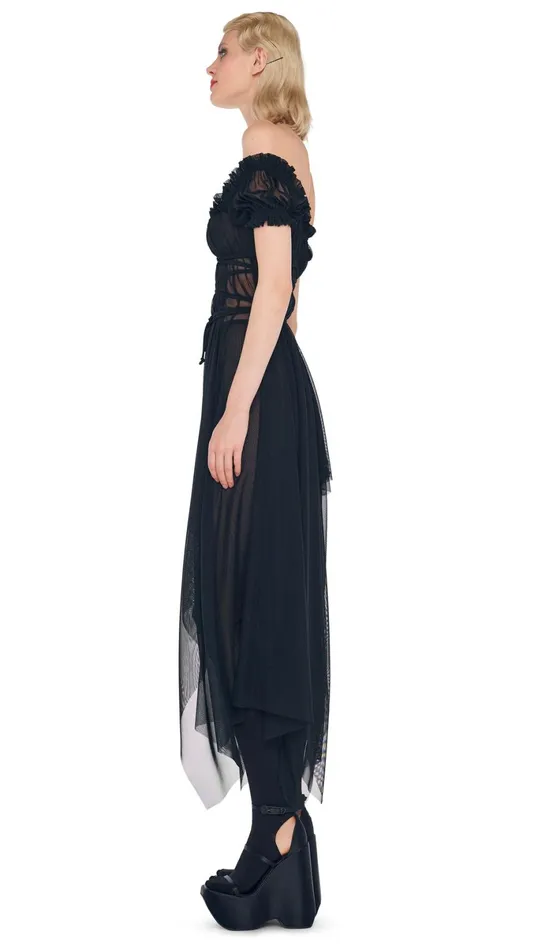 Norma Kamali Dresses PEASANT GODDESS DRESS Black 8211 Clothing