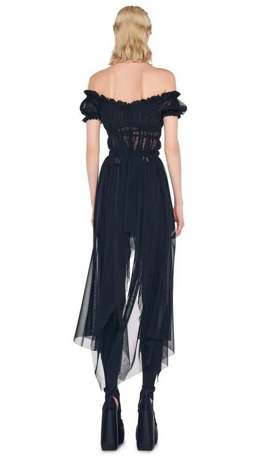 Norma Kamali Dresses PEASANT GODDESS DRESS Black 8211 Clothing