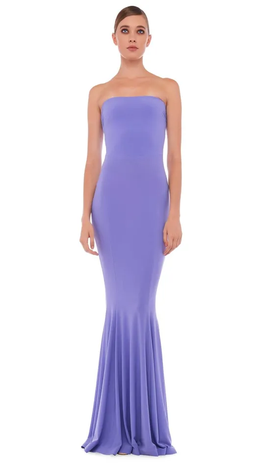Norma Kamali Dresses STRAPLESS FISHTAIL GOWN Lilac 8211 Clothing