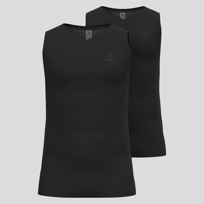Odlo Base Layers The Active Everyday Base Layer Singlet 8211 2 Pack Black 8211 Men