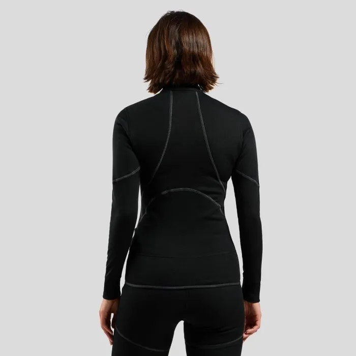 Odlo Base Layers The Active XWarm Base Layer HalfZip Black 8211 Women