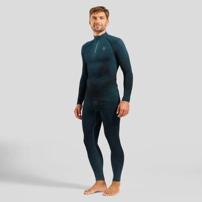 Odlo Base Layers The Pow Blackcomb Base Layer HalfZip Provincial Blue 8211 Men